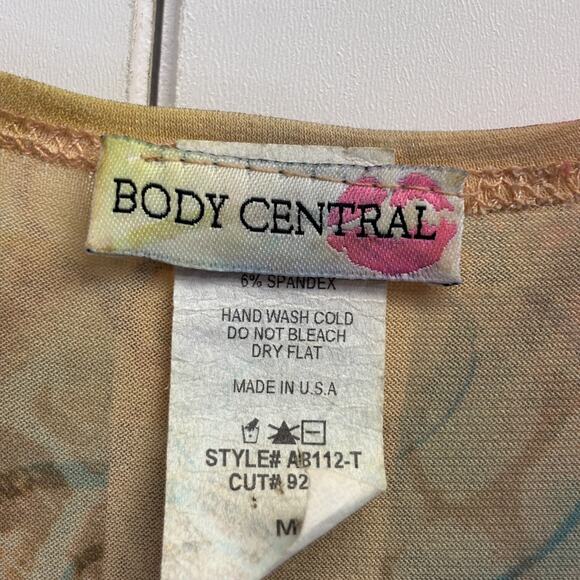 Y2K Body Central Women Baby Doll Floral‎ Boho Artsy Midi Dress Size M Abstract - Picture 3 of 8